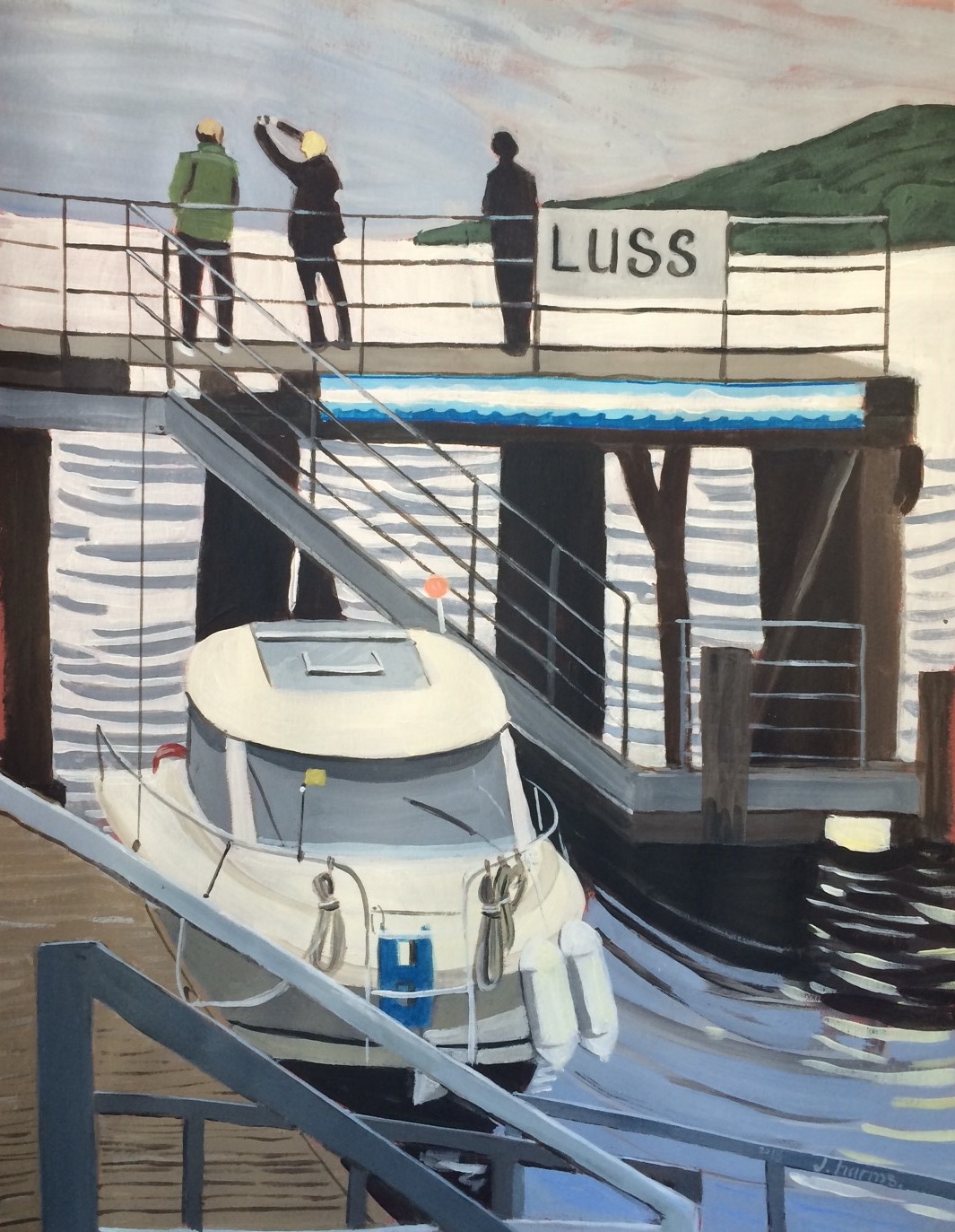 Luss. 2015. J.Harms. 30x40cm. Acrylic on paper. - Copie