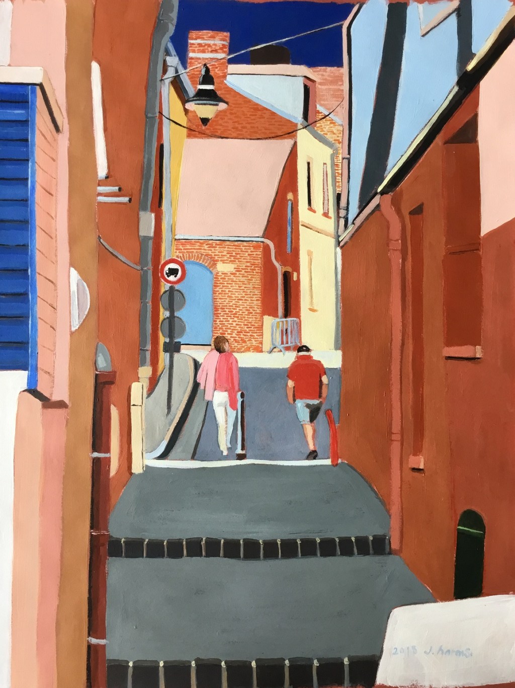 Ruelle rouge à Saint Valery.&nbsp;2015