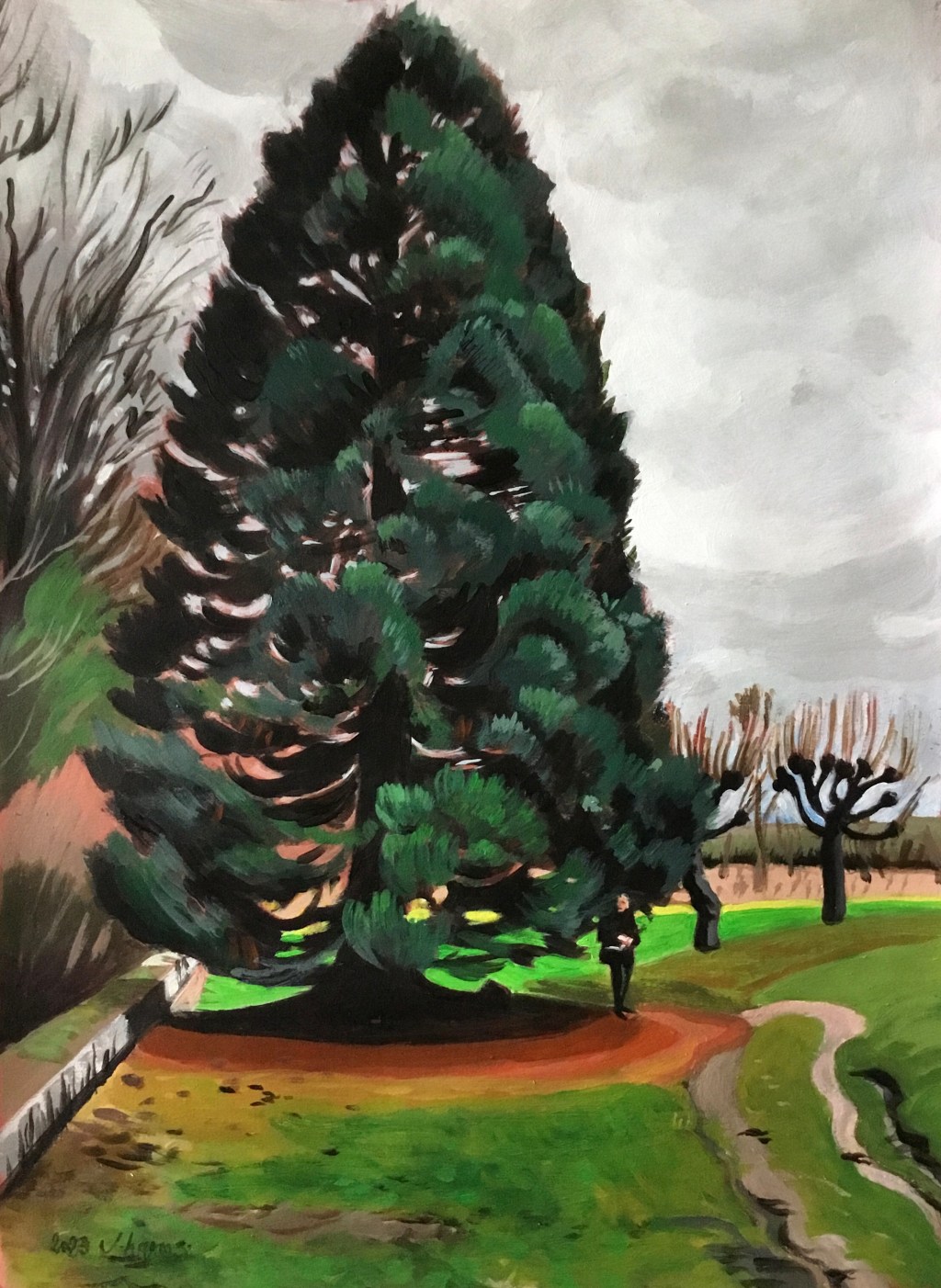 Jenny under the January tree. 2023