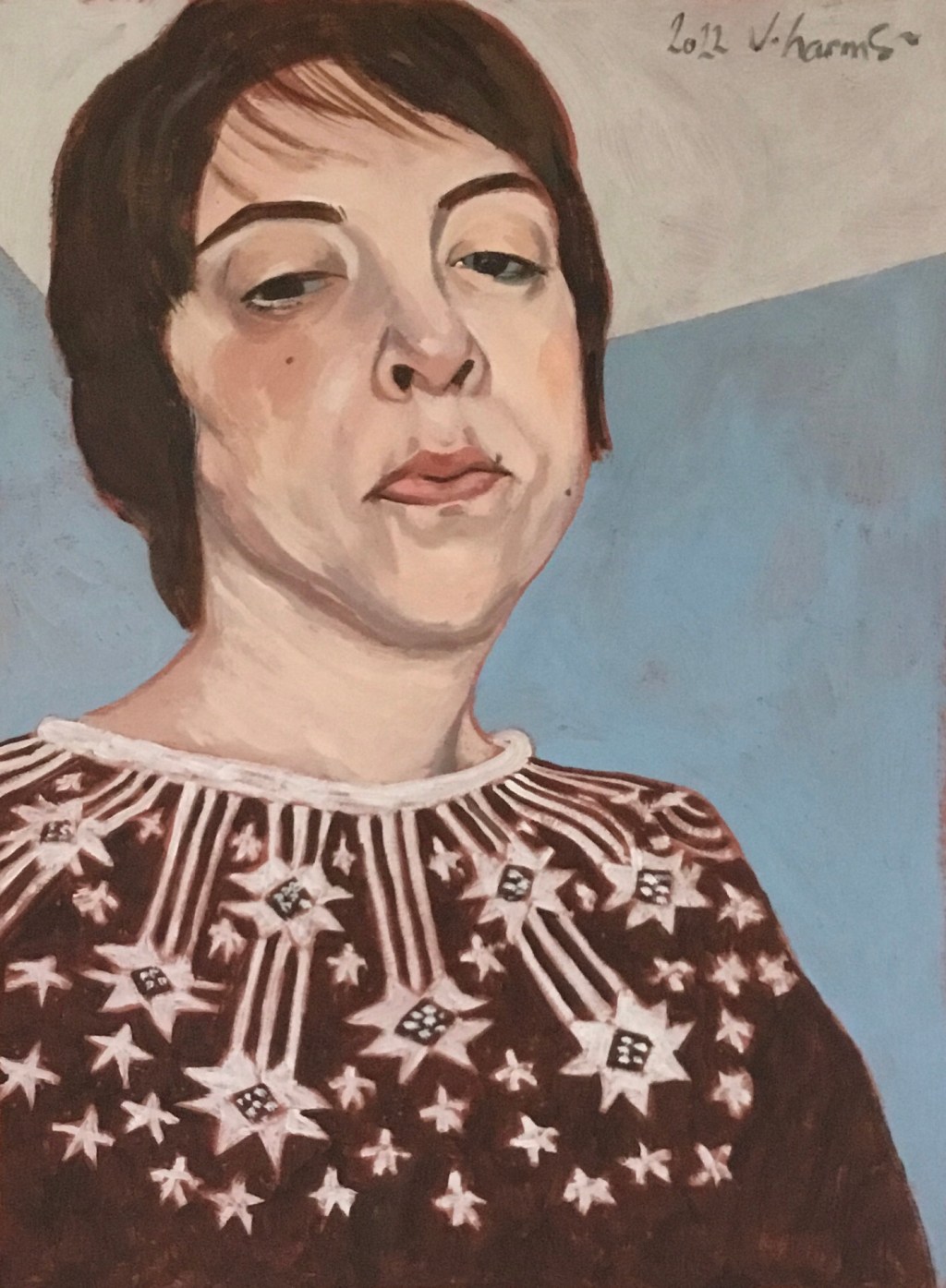 Yearly self-portrait shooting stars. 2022